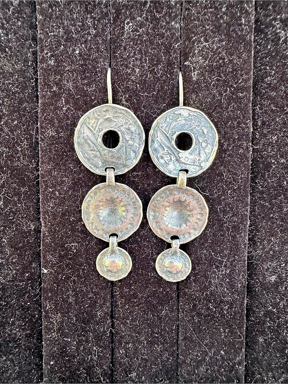 Vintage RETIRED Silpada 925 Graduated Circle Dangle Earrings